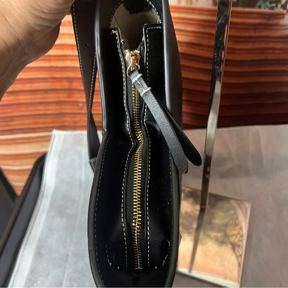 Polene Paris Black Leather Nodde Hobo Shoulder Crossbody Bag, adjustable strap - Picture 14 of 17